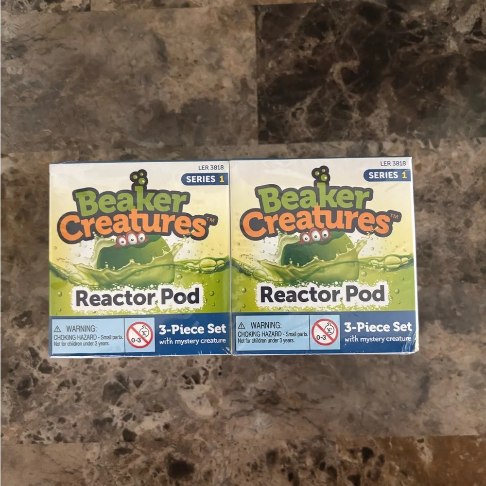 Learning Resources Beaker Creatures Reactor Pods (2) 3 Piece Set Series 1 New